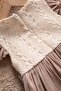 Brown Ruffled Sleeves Lace Embroidered Baby Girl Dress 22656 - 6