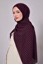 Plum Striped Cazz Shawl - 2