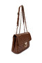 Women's Faux Leather Camel Shoulder Bag - 2