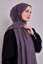 Eggplant Purple Arlyn Plain Shawl - 3