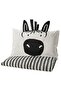 NATTHÄGER Duvet cover and pillowcase, black white/zebra, 150 x 200/50 x 80 cm