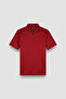 Men's Woven Cotton Zip-Up Polo Shirt - 6