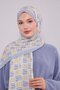 Gray Square Line Pattern Club Shawl - 3
