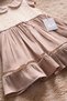 Brown Ruffled Sleeves Lace Embroidered Baby Girl Dress 22656 - 4