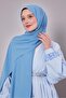Turquoise Plain Trend Shawl - 2