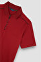 Men's Woven Cotton Zip-Up Polo Shirt - 5