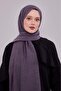 Eggplant Purple Arlyn Plain Shawl - 2