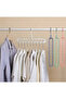 White 9-Eye Convertible Smart Hanger |   Foldable, Multi-Functional Closet Organizer - 3