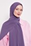 Purple Plain Sandy Shawl - 3