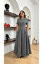 Gray Front Zipper Dress - 4824 - 4