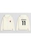 Footballer Zlatan Ibrahimović Printed Boys' Ecru Hooded Sweatshirt Hoodie