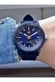 Men's Wristwatch Navy Blue Sport Design Waterproof Silicone Band - 2