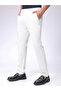 Men White Slim Fit Textured Knit Trousers - 3