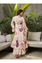Off White Floral Layered Maxi Dress - 5