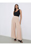 Elegant Cream Wide Leg Trousers