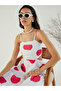 White Back Cut-Out Polka Dot Midi Dress - 4