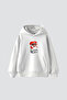 Friends Smoke Printed Oversize Unisex White Hoodie