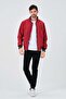 Burgundy Shirt Lined Water and Windproof Seasonal Men's Coat - 5