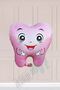 Pink Tooth Foil Balloon Tooth Wheat Decoration Tooth Shaped Balloon