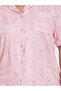 Plus Floral Piped Detail Shirt and Pyjama Set - 4