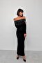 Scarlet Long Sleeve Madonna Stone Dip-Dye Fabric Dress - 5