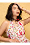 Pink Halter Neck Cotton Mini Dress - 4