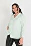 Women's Large Size Shoulder Stone Detailed Shirt 1687-24 - 2