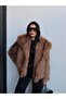 Imported Shawl Collar Jacquard Faux Fur - 2
