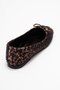 Abra Black and Yellow Patterned Stone Bow Women's Ballerina Shoes - 5