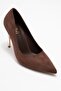 Hudson Brown Suede Women's Heeled Shoes - 3