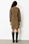 Women's Knitwear Checkered Glitter Jacket Khaki - 3