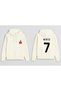 Footballer Florian Wirtz Printed Boys' Ecru Hooded Sweatshirt Hoodie