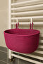 Decorative Hanging Bathroom Basket – 18×40×16 cm – Storage and Organizer Wicker Jute Basket Organizer Handcrafted - 2