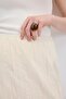 Wrinkled Look Long Suede Skirt Bone - 3