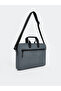 Gray Men's Laptop Bag with Shoulder Strap - 2