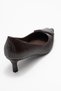 Briana Brown Striped Buckle Women's Heeled Shoes - 5