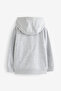 Boy's Basic Plain Hooded Zippered Sweatshirt - 3