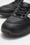 Lace-Up Women's Sneakers; Black White - 3