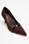 Annie Brown Bow Women's Heeled Shoes - 3