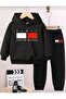 Paris Printed Boys' Winter Top and Bottom Set - 2