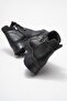 Women's Lace-Up Boots Black Leather - 4