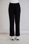 Women's Elastic Waist Regular Fit Knitwear Garnished Three Thread Non-Shardon Black Sweatpants - 6