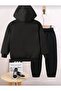 Paris Printed Boys' Winter Top and Bottom Set - 3