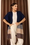 U-Neck Sleeveless Jacquard Paneled Three Colors Standard Length Simple Stylish Elegant Seasonal Knitwear Vest Shawl - 4