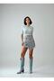 Short Sleeve Ribbed Knitwear Blouse - 5