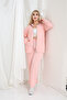 Women's Plus Size Zippered Long Sleeve Comfortable Casual Mock Neck Tracksuit Set - 4