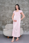 Women's Pink Special Design Cotton Maternity Nightgown Nightgown Set of 2 - 5