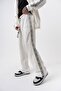 Men's Damask Stripe Detailed Winter Doubleface Baggy Sweatpants Ecru - 4