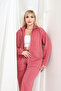 Women's Plus Size Zippered Long Sleeve Comfortable Casual Mock Neck Tracksuit Set - 2