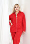 Women's Plus Size Zippered Long Sleeve Comfortable Casual Mock Neck Tracksuit Set - 5